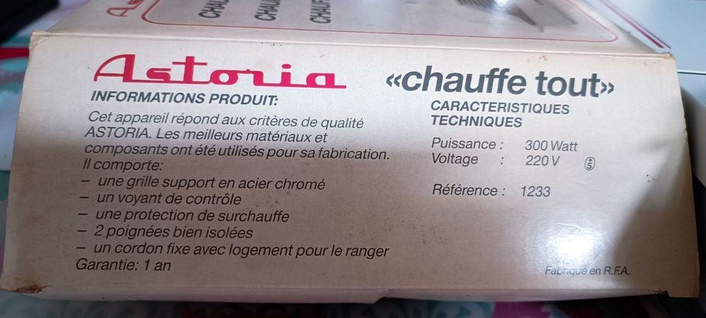 Chauffe Plats Chauffe Croissants Chauffe Assiettes
Electroménager