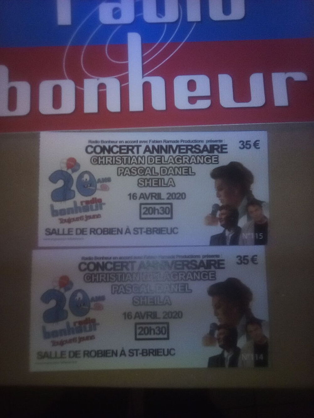 billets pour spectacle anniversaire radio bonheur Billetterie