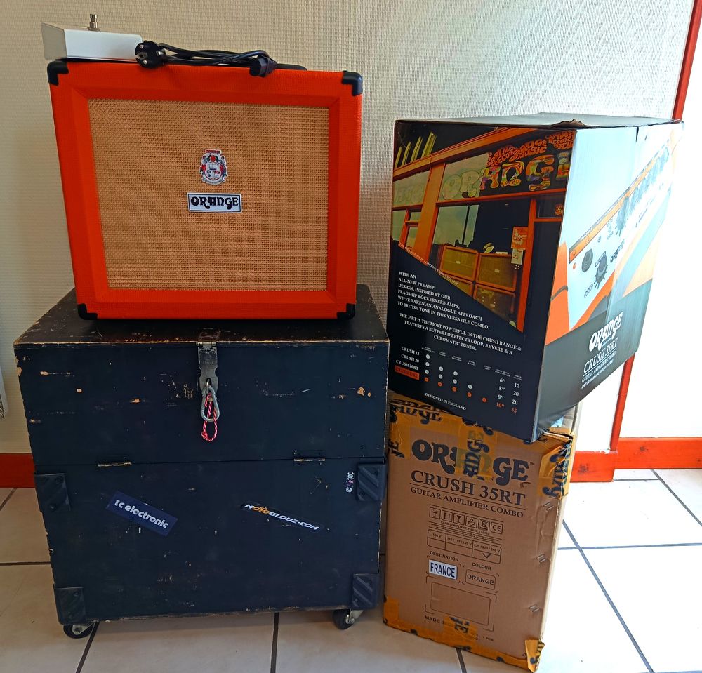 Ampli orange Crush 35 RT avec coffre de transport Instruments de musique