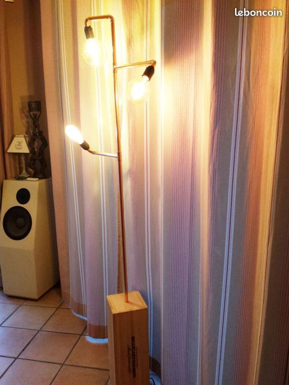 Lampadaire design cuivre multi lampes 140 euros Décoration
