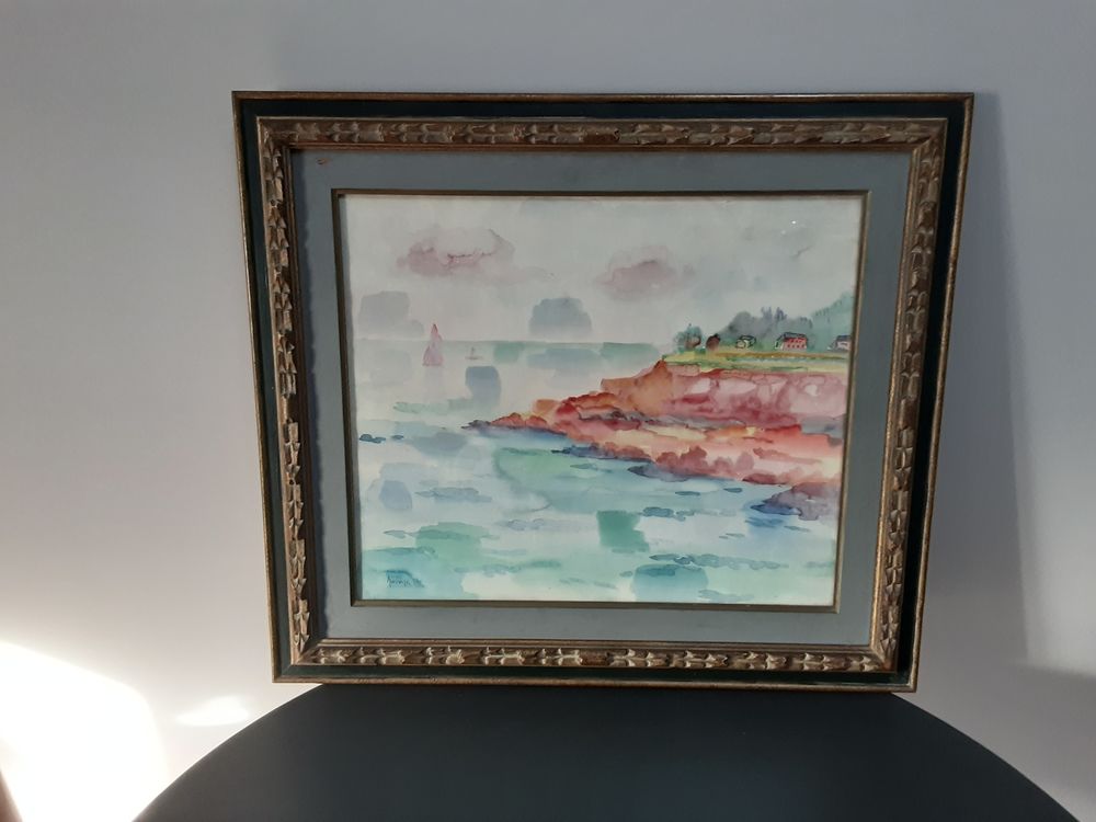 Tableau ancien " Aquarelle " Décoration