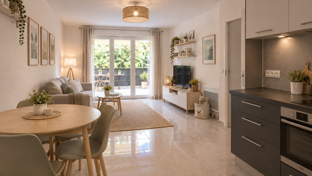 Vente Appartement MENTON CAREÏ ? BEAU T3 55 m² ? TERRASSE 10 m² ? AVEC PARKING Menton