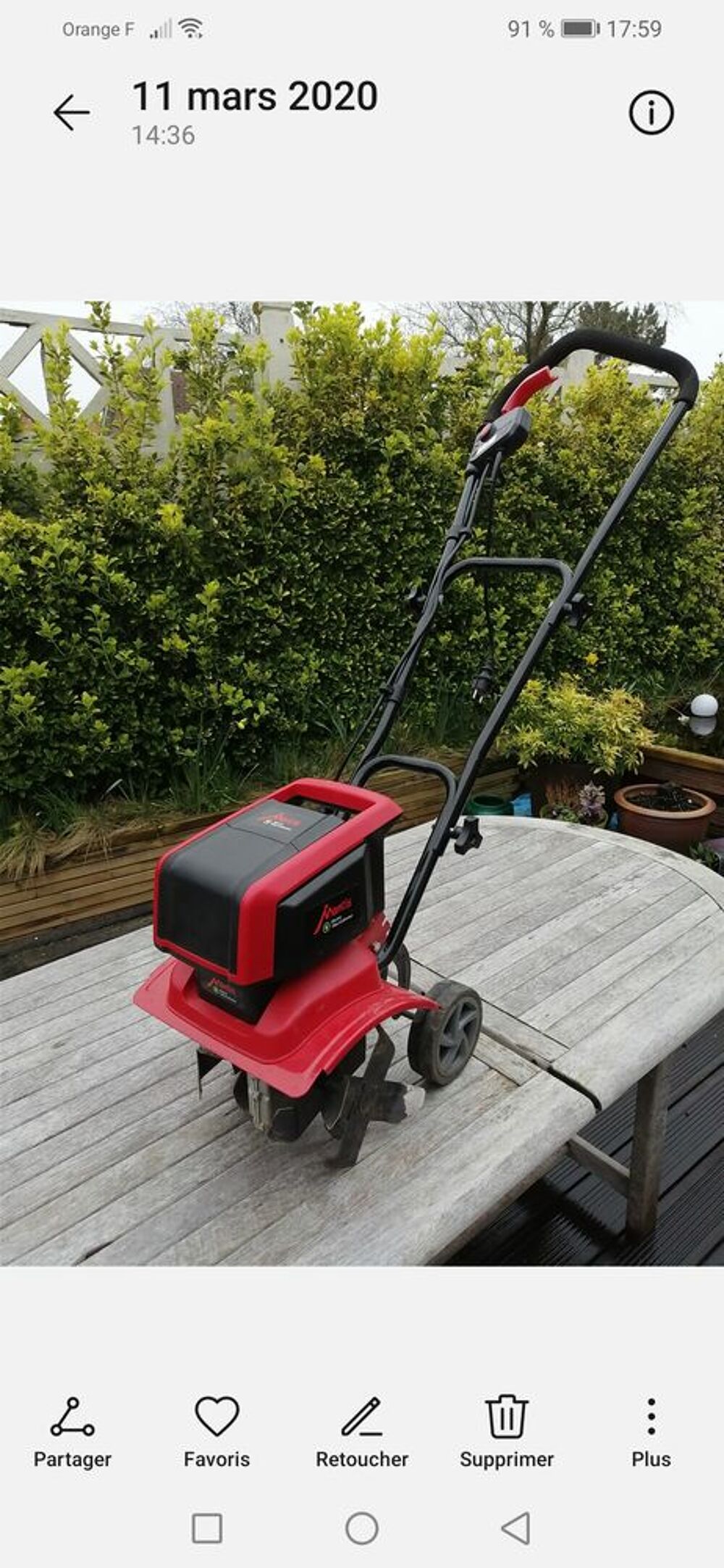 Motobineuse &eacute;lectrique mantis Jardin