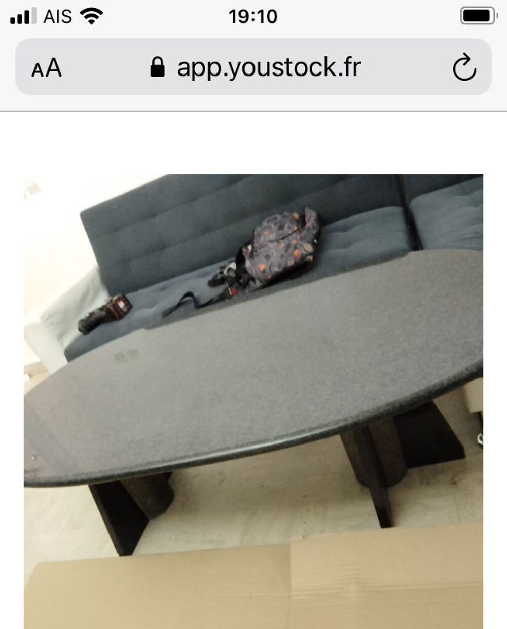 Table basse en granit noir Meubles