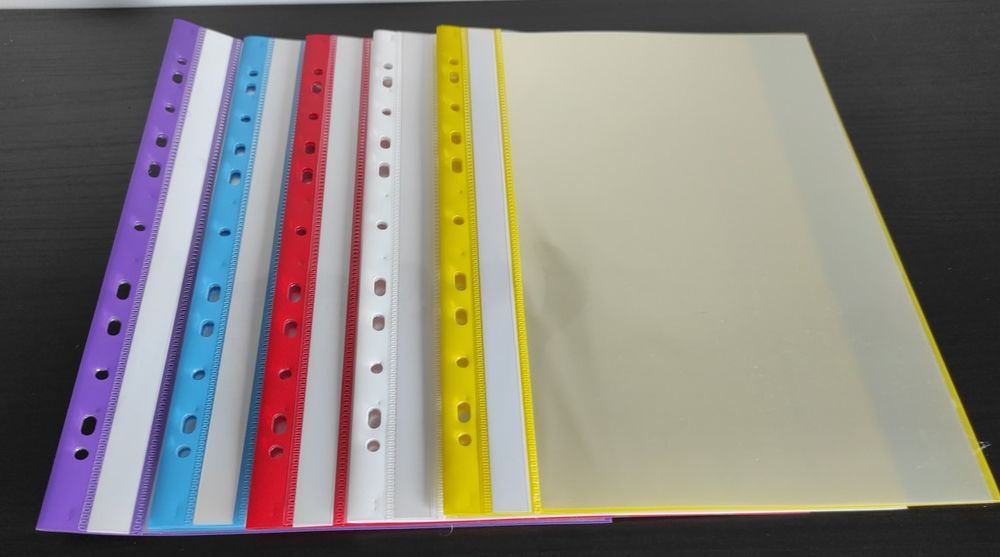 Pochettes bords couleurs de 10 transparentes Matriel informatique
