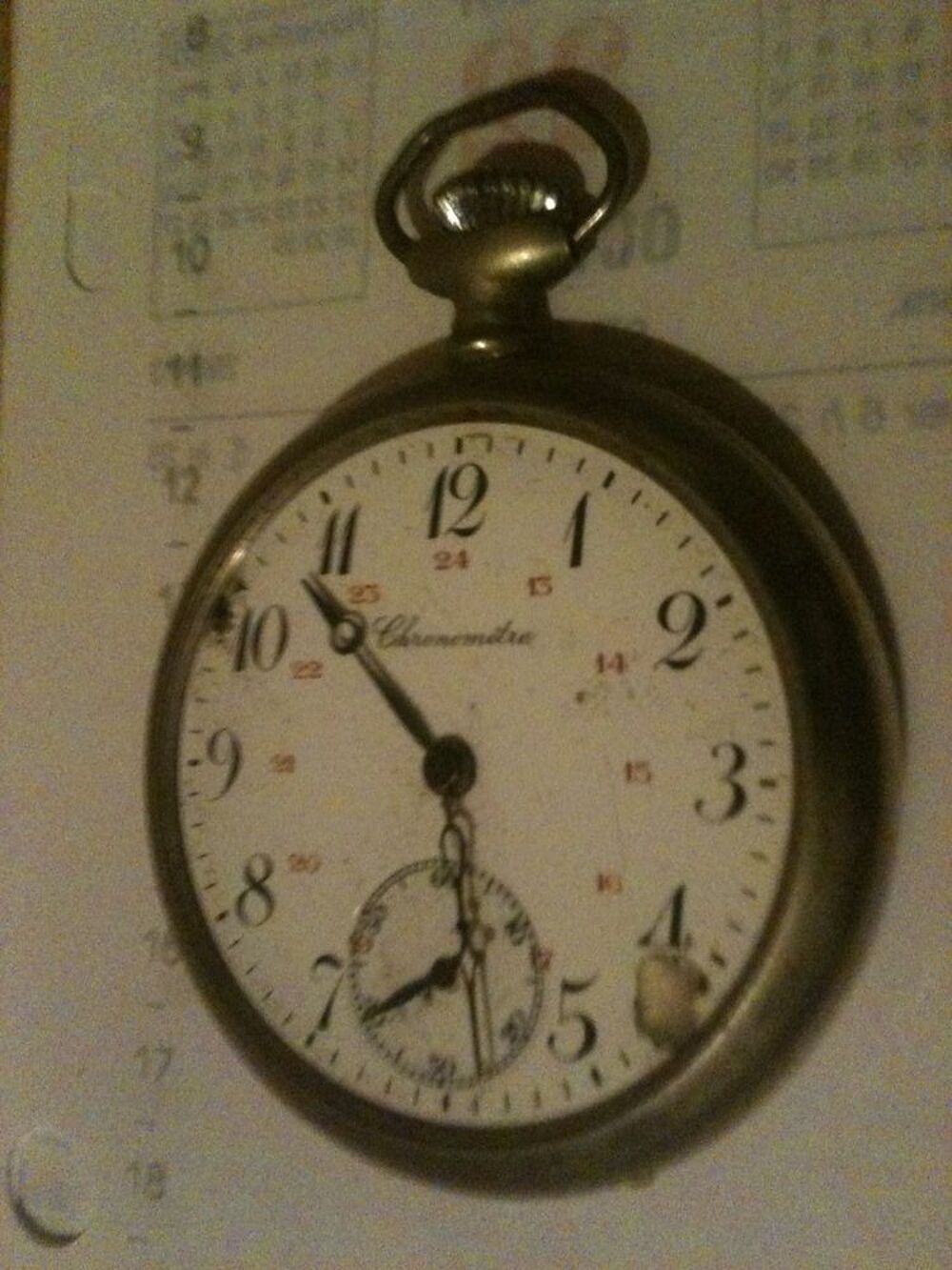 Ancienne montre argent gousset ? Marque Chronom&egrave;tre ? Bijoux et montres