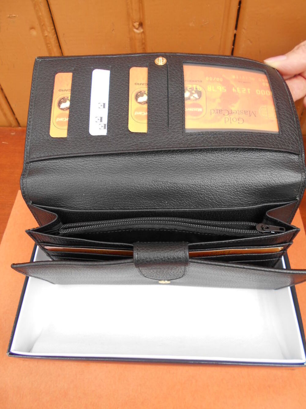 POCHETTE simili-cuir noir Maroquinerie