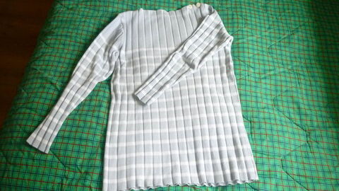 PULL LONG bleu ciel/blanc - femme - 38 5 Doussard (74)