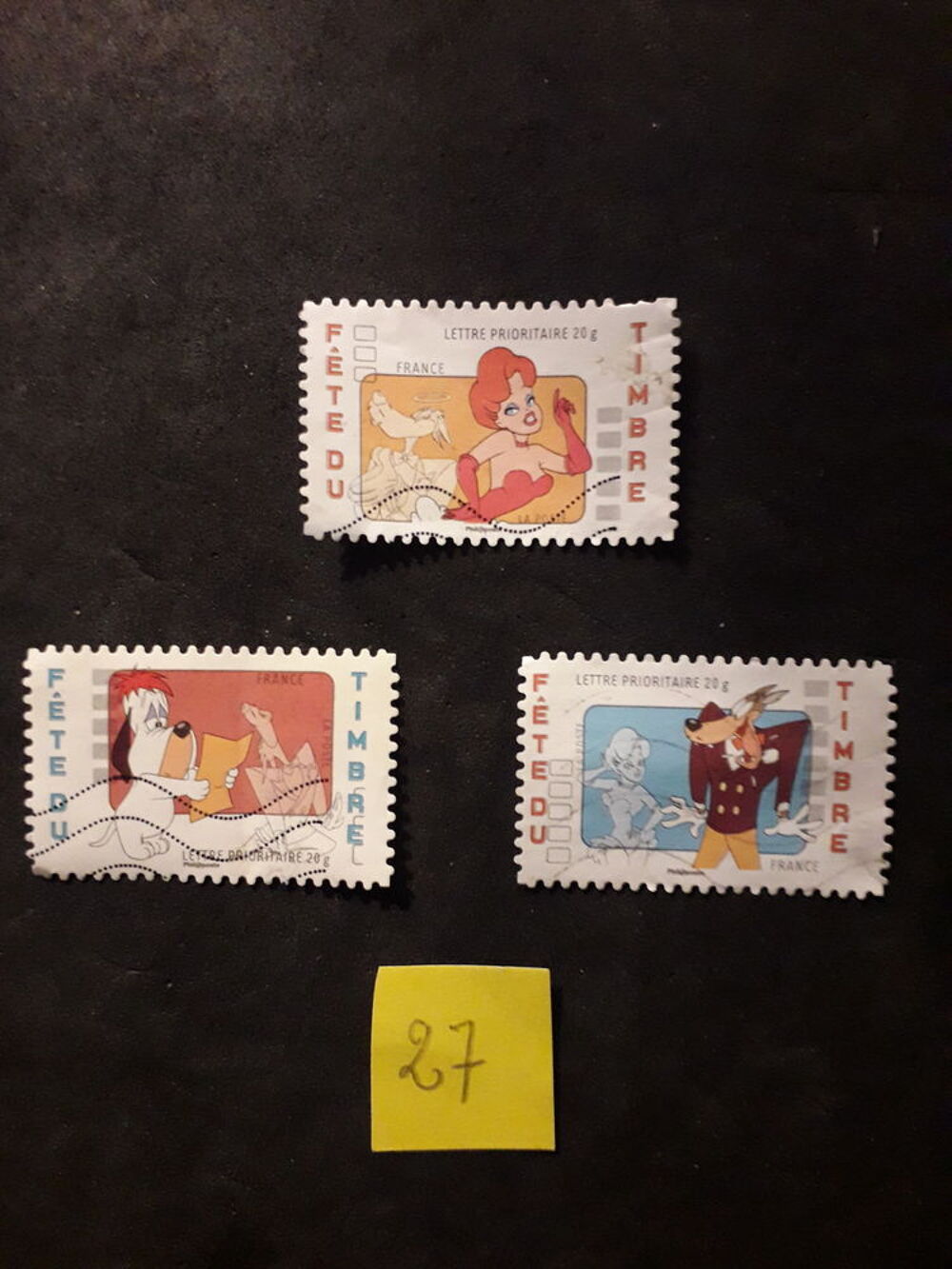 3 s&eacute;ries compl&egrave;tes de timbres oblit&eacute;r&eacute;s . N&deg; 22 - 26 - 27 