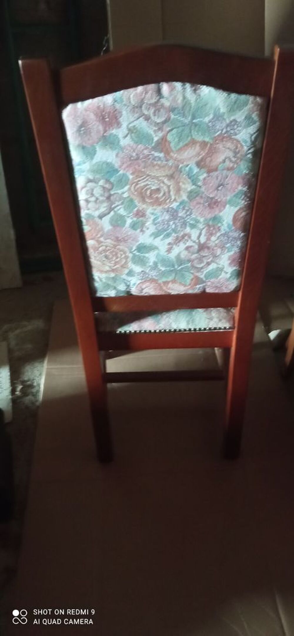 Lot de deux chaises assise et dossier en tapisserie Meubles