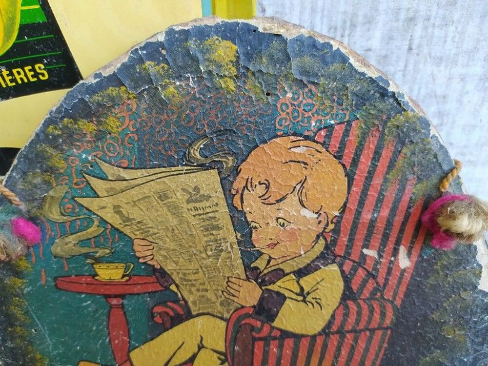 Publicit&eacute; Litho sur Bois Enfant Au Petit Bazar Argenton 