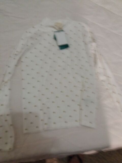 TEE SHIRT MANCHES LONGUES BLANC AVEC ETOILE DOREES 5 Marseille 5 (13)