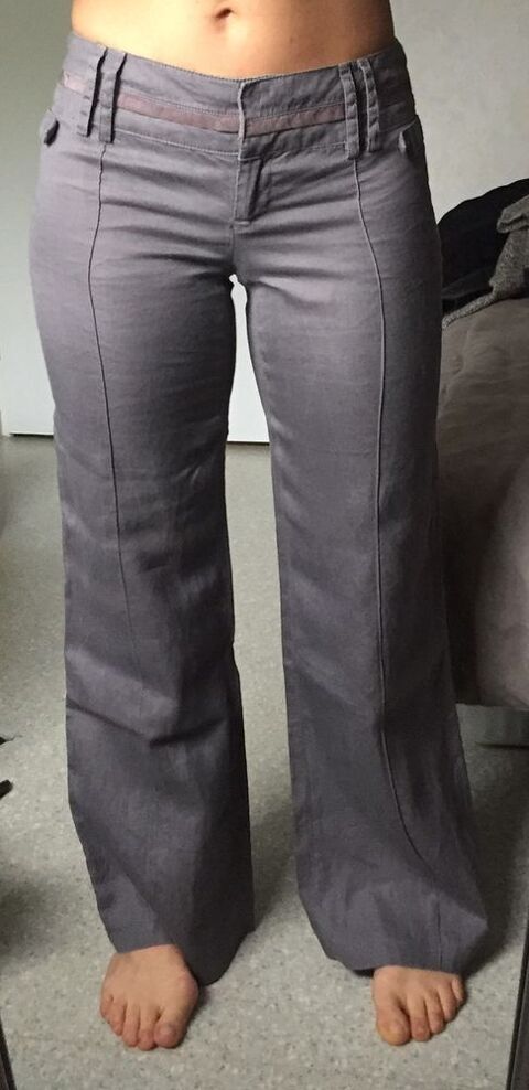 Pantalon en lin gris Promod - Taille 36 5 Bourg-en-Bresse (01)