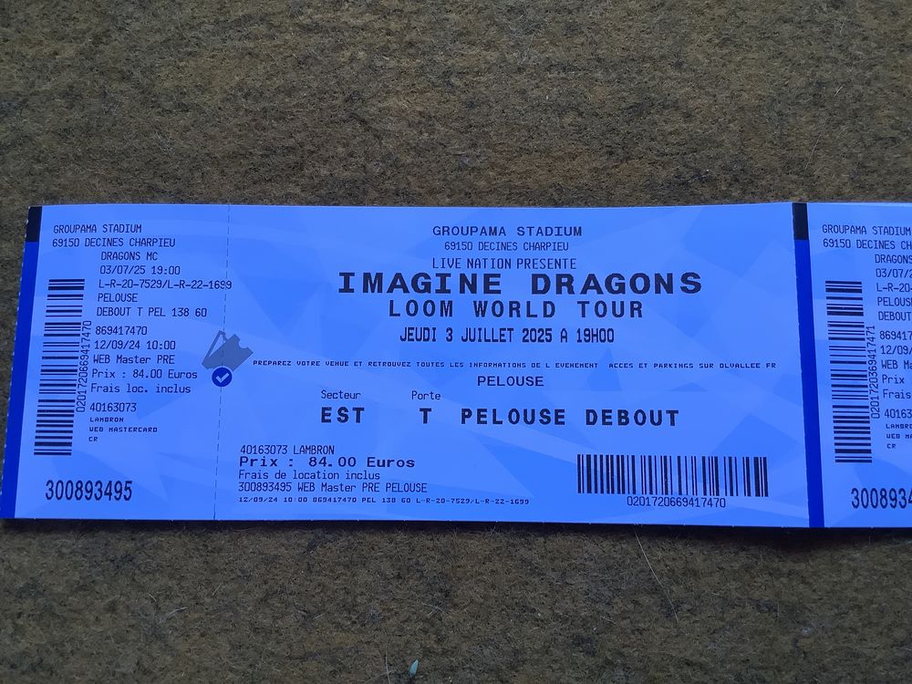 Places de concert IMAGINE DRAGONS Billetterie