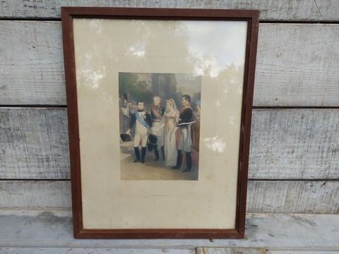Gravure Napol�on 1er Re�oit la Reine de Prusse � Tilsit 150 Loches (37)