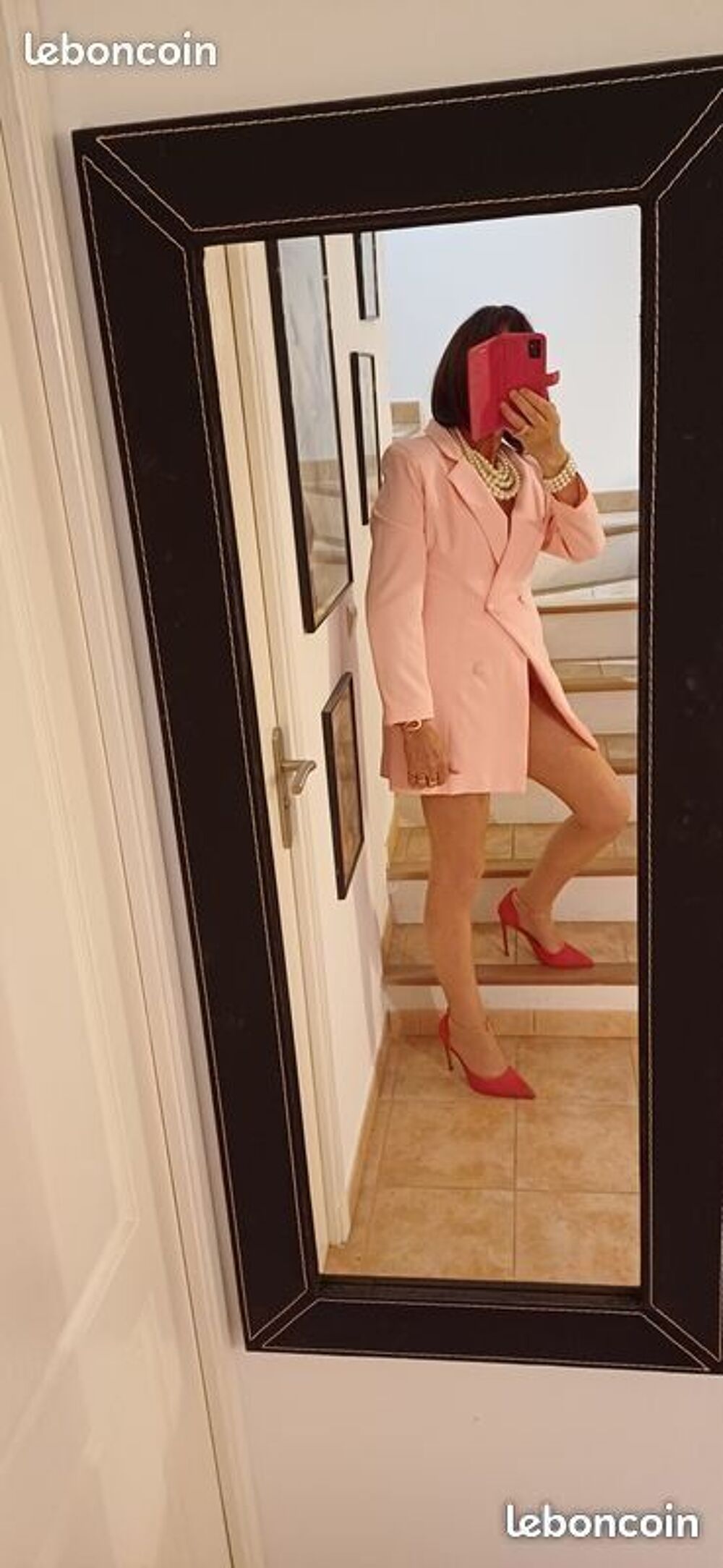 robe manteau crois&eacute;e rose neuve 23 / 5452
Vêtements