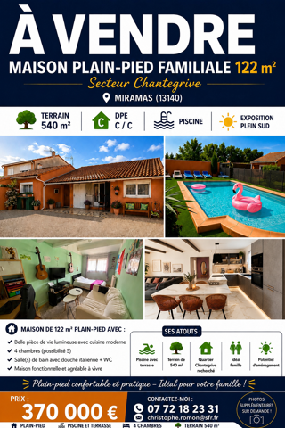  Maison à vendre 7 pièces 122 m²
