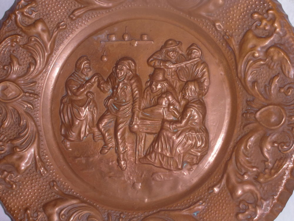 PLATEAU CUIVRE REPOUSSE Décoration