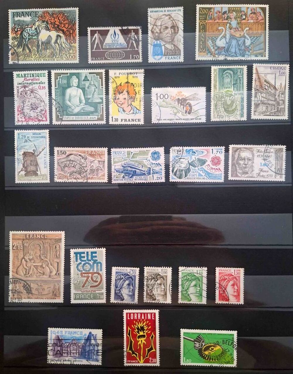 S&eacute;rie de timbres de collection de France E 