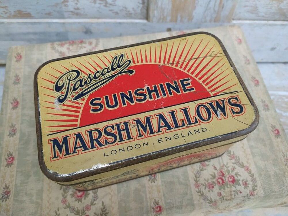Boite T&ocirc;le Publicitaire Marsh Mallows Pascall Sunchine
