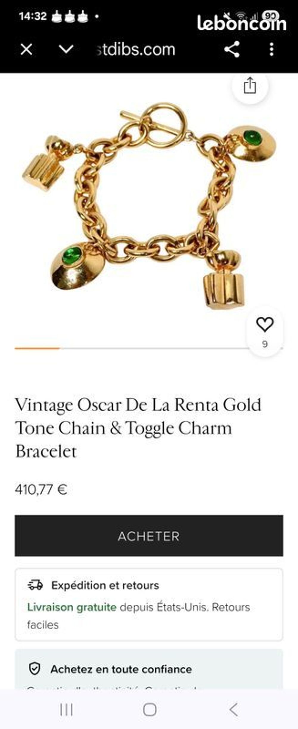 MAGNIFIQUE BRACELET OSCAR DE LA RENTA Bijoux et montres