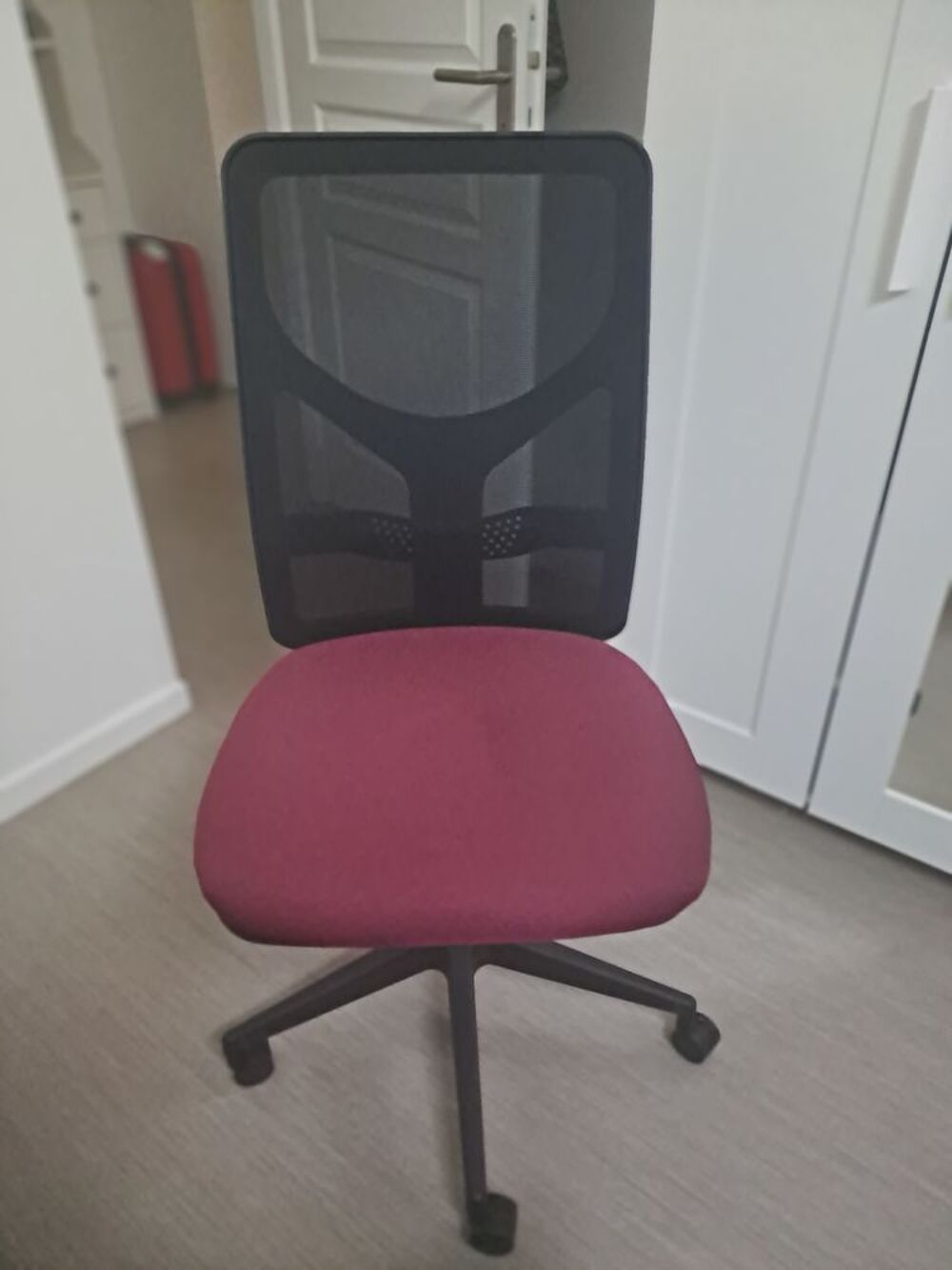 Chaise de bureau MILO, Support Lombaire, en Tissu, Bordeaux Matériel informatique