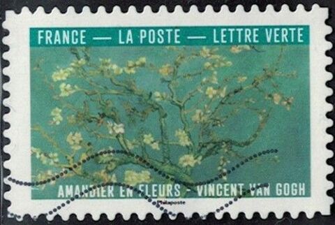 France 2026 Oblitéré Used Le Bleu dans l'Art Amandier en fle 0.39 Chesny (57)