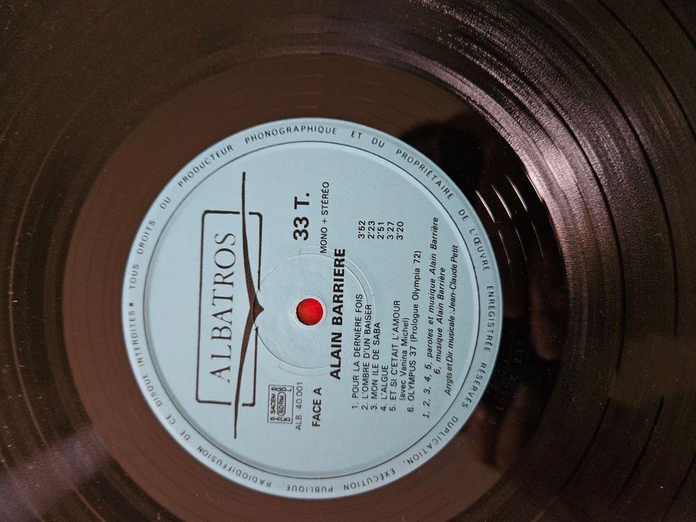 Alain Barri&egrave;re vinyle 33t ? Alain Barri&egrave;re Albatros ? ALB 40 CD et vinyles