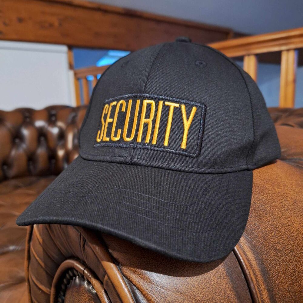 Casquette noir brod&eacute;e #Security Vêtements