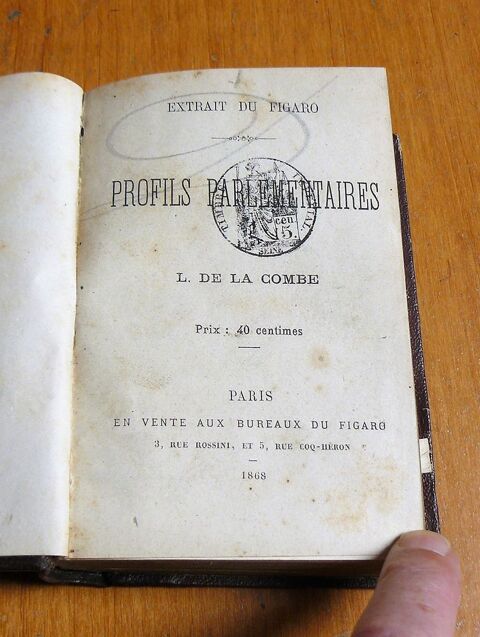  Profils parlementaires - De La GOMBE - 1868 20 Argenteuil (95)