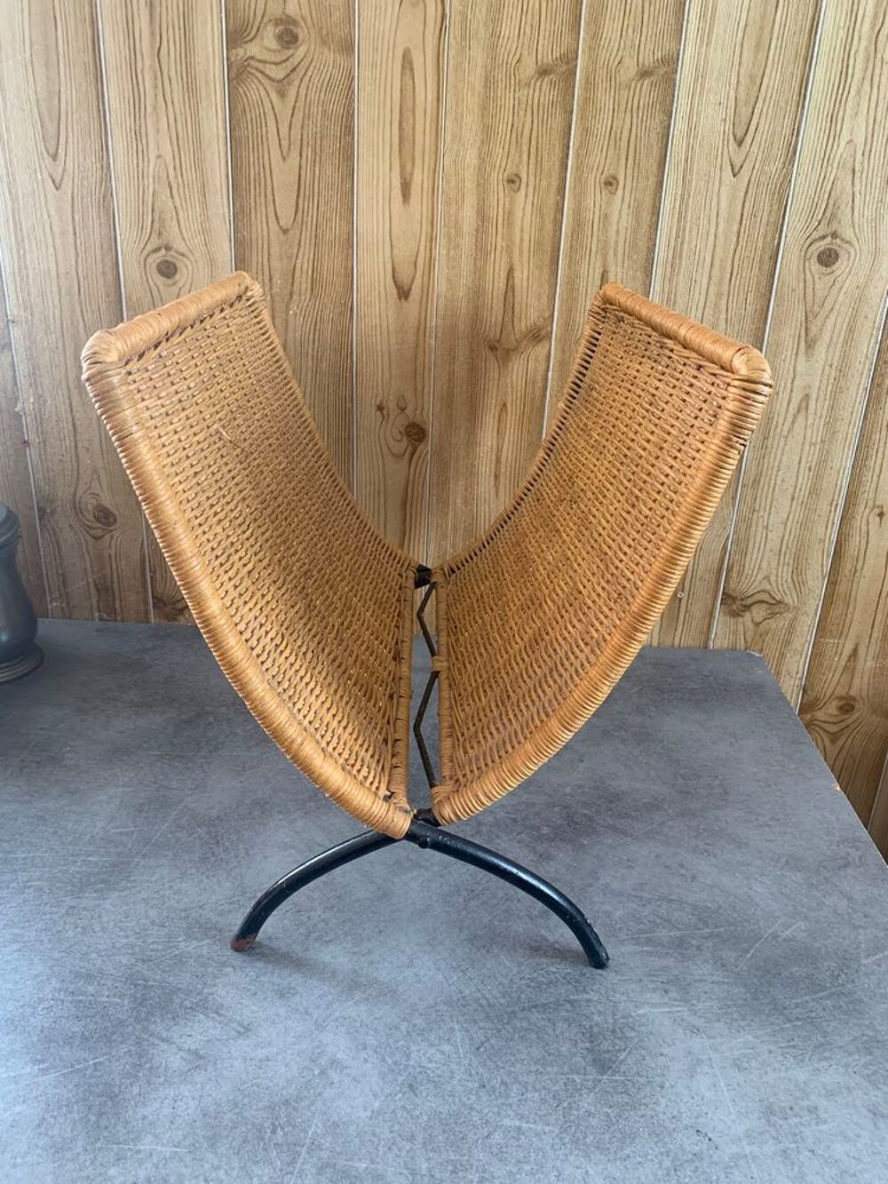 porte revu osier tress&eacute; et fer forg&eacute; Décoration
