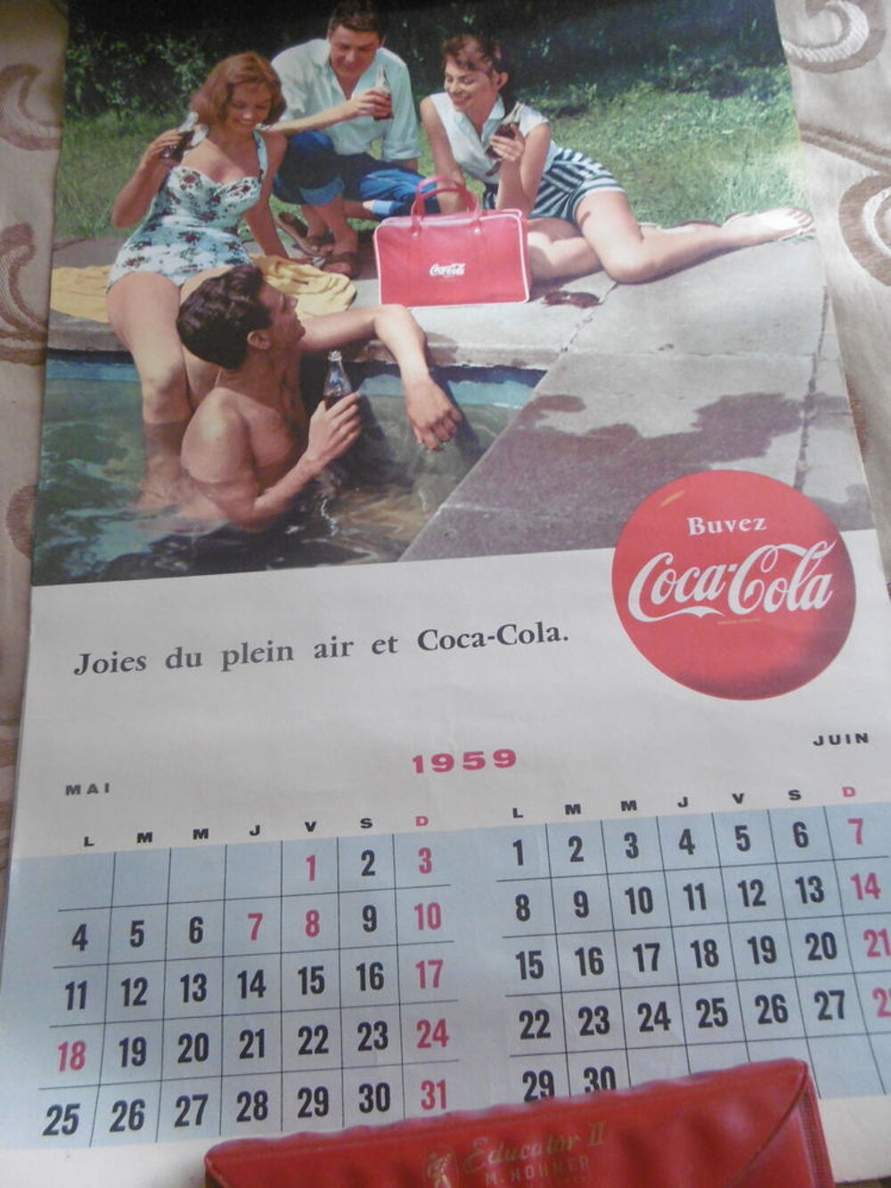Calendrier Coca cola 1959 