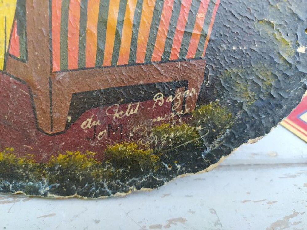 Publicit&eacute; Litho sur Bois Enfant Au Petit Bazar Argenton 