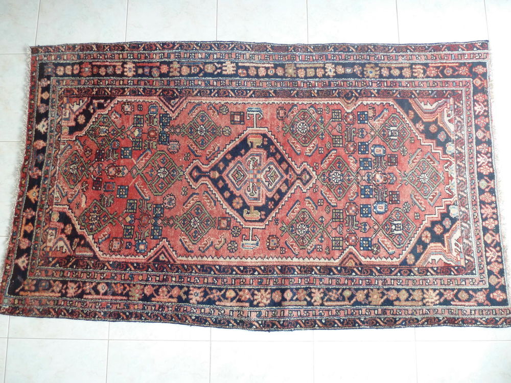 Tapis IRAN ancien laine fait main, 200x110 Décoration