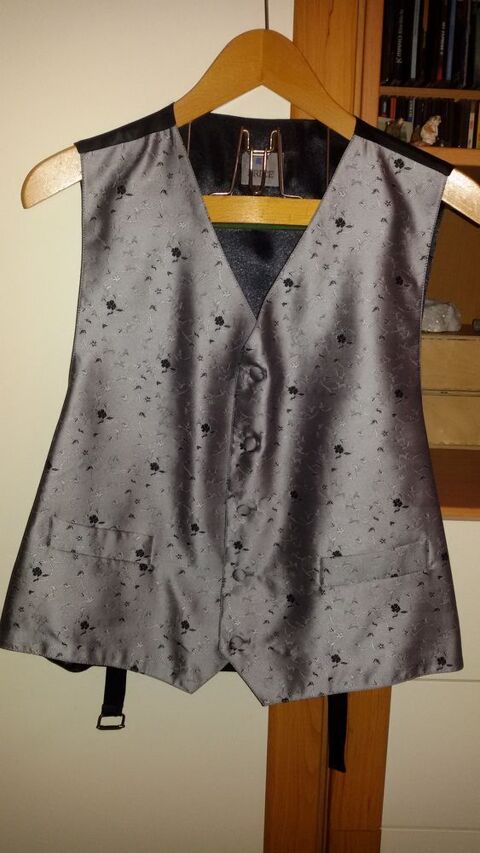 Petit gilet homme gris. Carbon-Blanc (33)