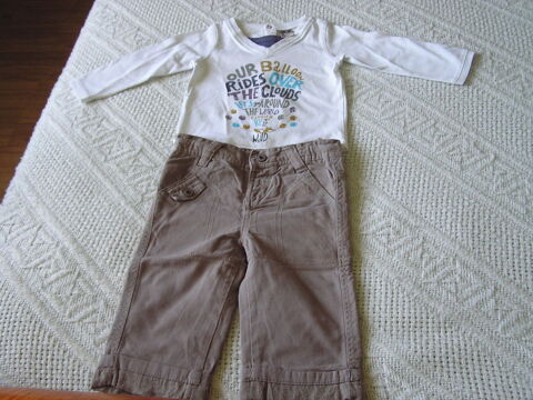 Ensemble pantalon + t-shirt, taille 12 mois, Tape  l'oeil 4 Brouckerque (59)