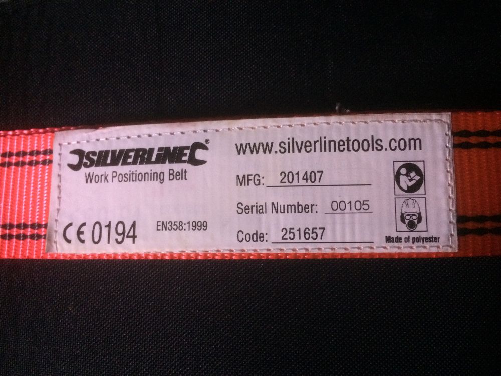 CEINTURE DE MAINTIEN AU TRAVAIL SILVERLINE 251657 Bricolage