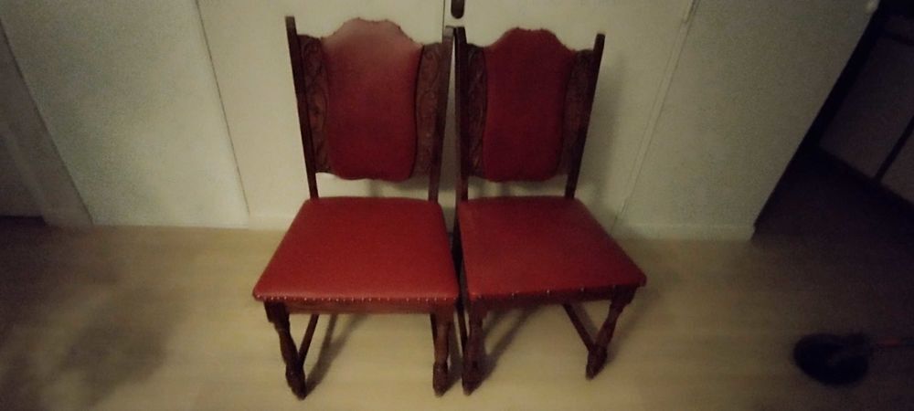 . Ensemble de 6 CHAISES De SALLE &agrave; € Manger Meubles