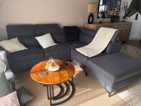 Canap� d angle tissu gris 250 Gargenville (78)