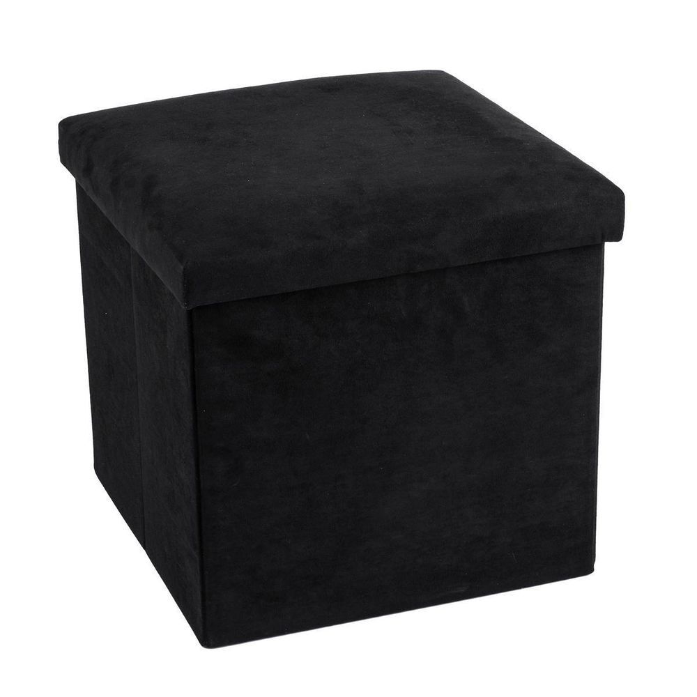 Joli coffre en tissu
Noir 
38x38x38 cm
D�coration
