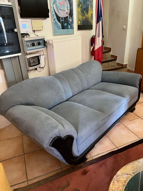canapé bleu ancien 350 Néoules (83)