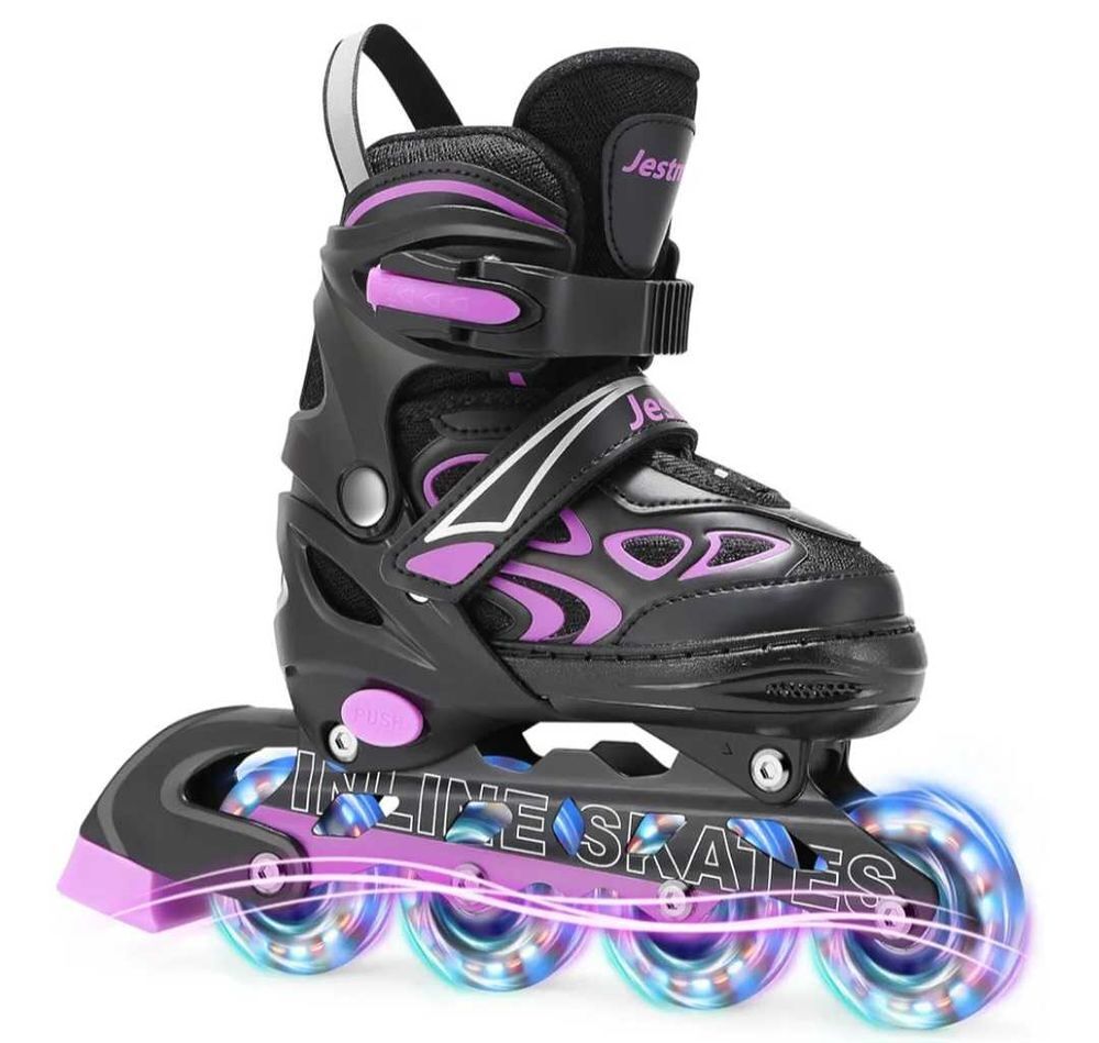 Rollers en Ligne taille 28 -32 R&eacute;glable Enfants avec 8 Roues Lumineuses Jeux / jouets