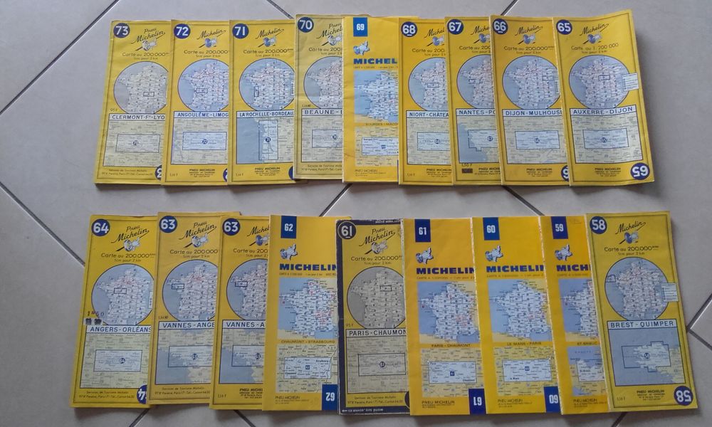 Anciennes cartes Michelin 