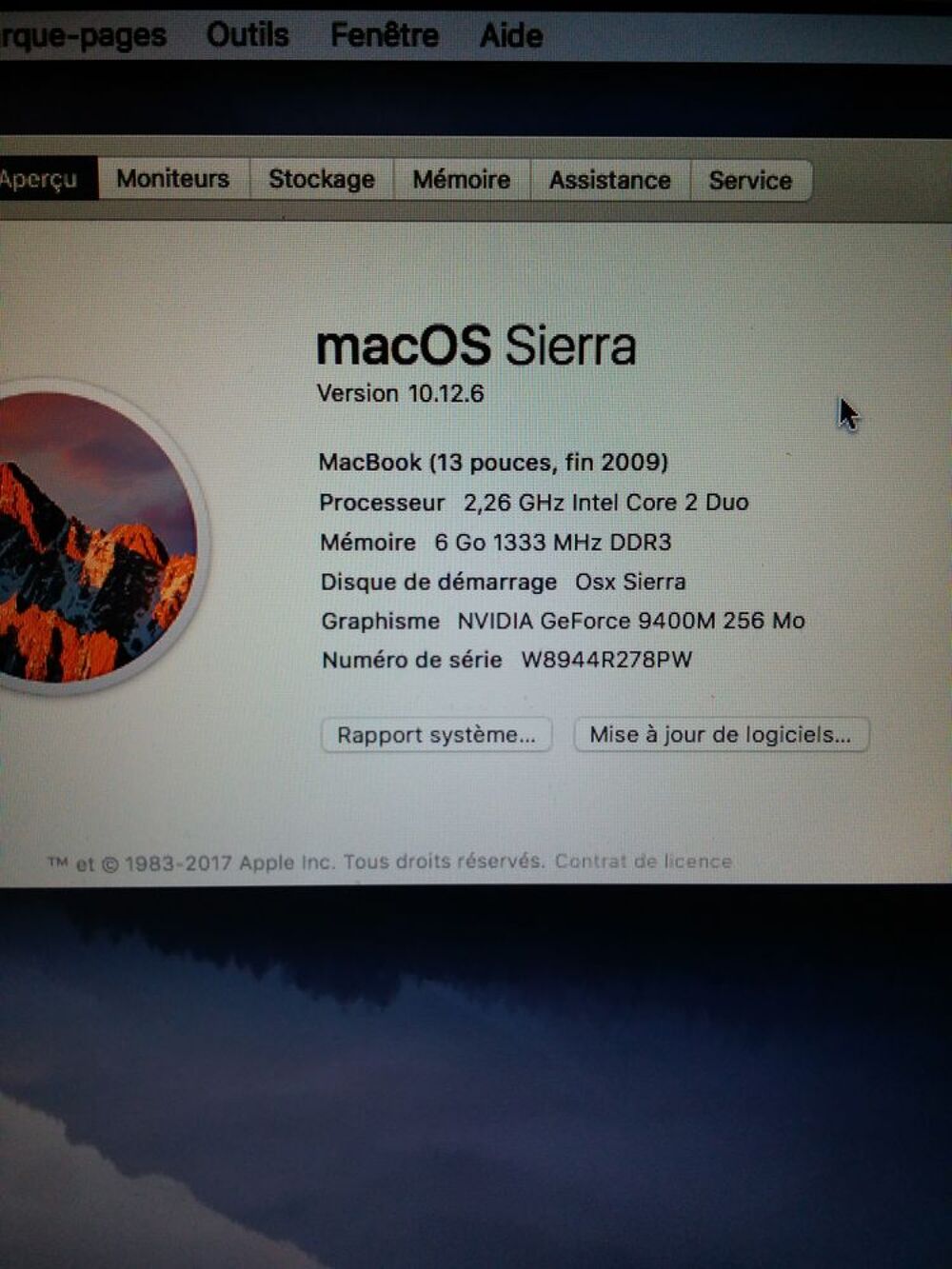 MacBook A1342 fin-2009 Matériel informatique