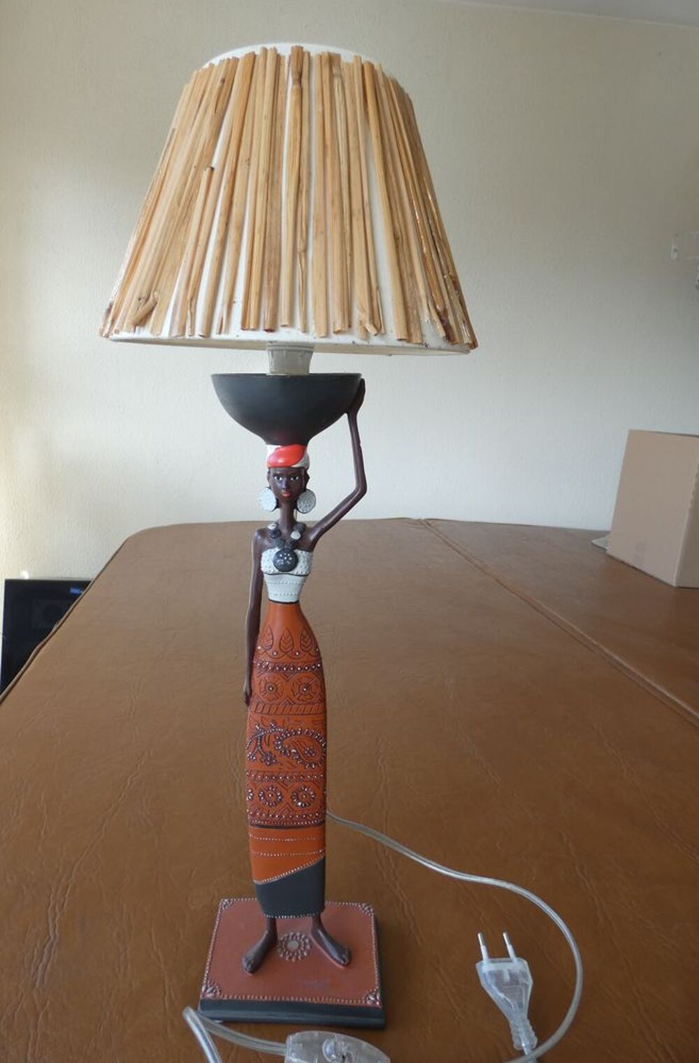 Statuette africaine version lampe de chevet Décoration