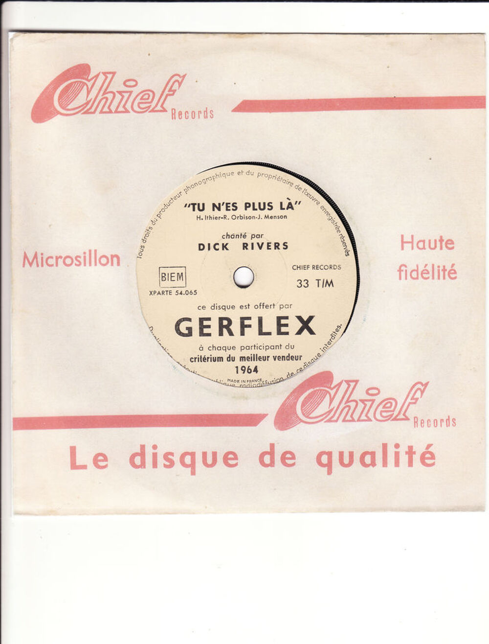 dick rivers tu n'est plus la.GERFLEX CD et vinyles