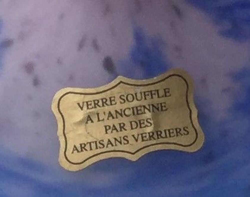 Pied de lampe en verre souffl&eacute; Décoration