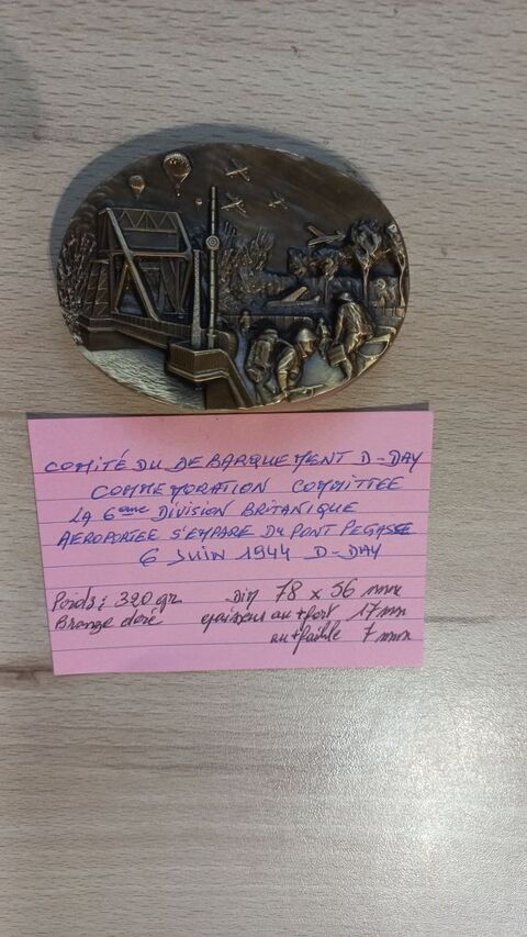 Mdaille comit du dbarquement D-DAY 70 Bourges (18)