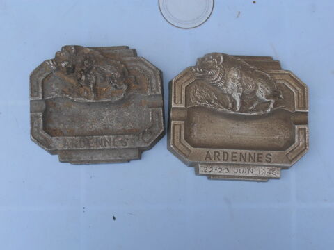  2 cendriers ardennes 22 23 juin 1946  10 Rethel (08)