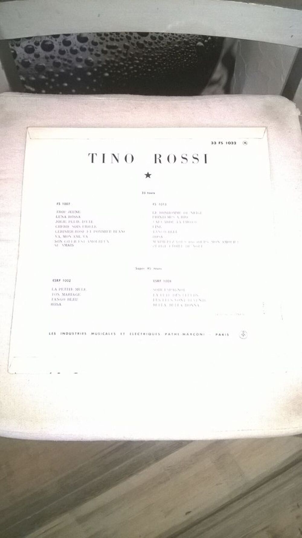 Vinyle Tino Rossi
Mes Premiers Succ&egrave;s
1954
Excellent etat CD et vinyles